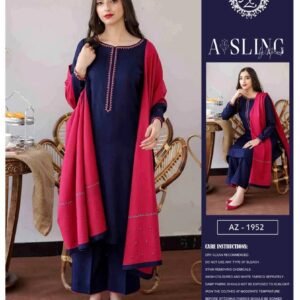 SGR-1149 Unstitched Fully Embroidered Dhanak Suit with Dhanak Dupatta